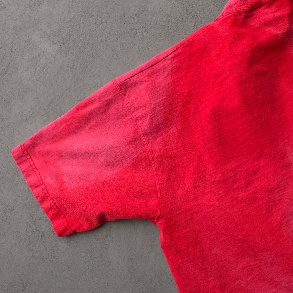 Vintage 90s Ohio State T-shirt XL Red Bleach Faded Fruit of the Loom - Picture 8 of 11